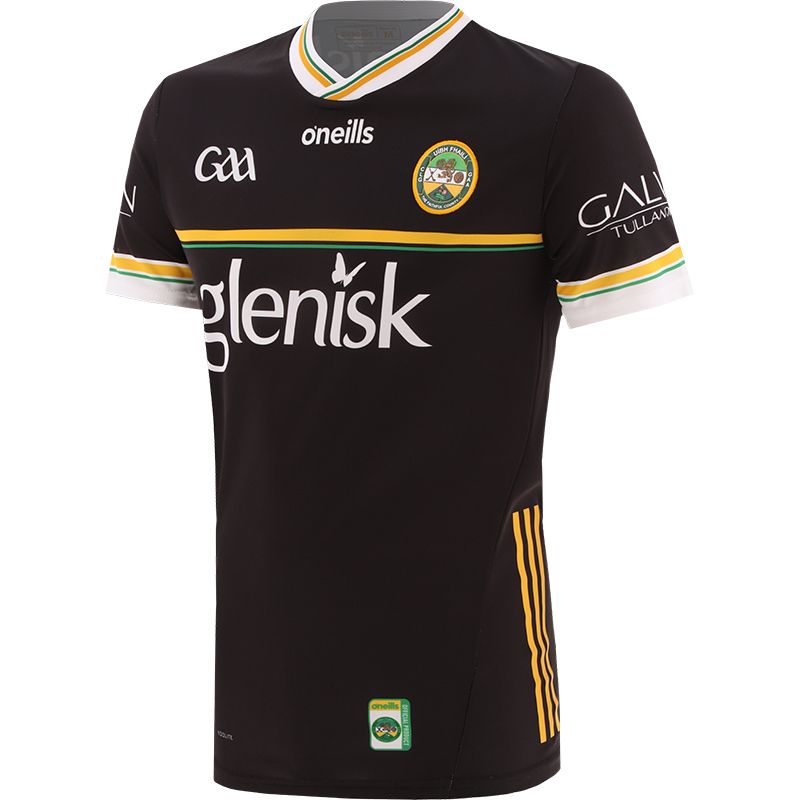 Black Offaly GAA Goalkeeper Jersey 2024 Player Fit with ribbed crewneck by O’Neills.