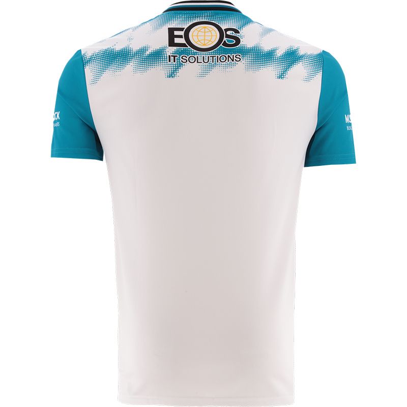 White and Turquoise Down GAA Alternative Goalkeeper Jersey 2024 with a ribbed crew by O’Neills.