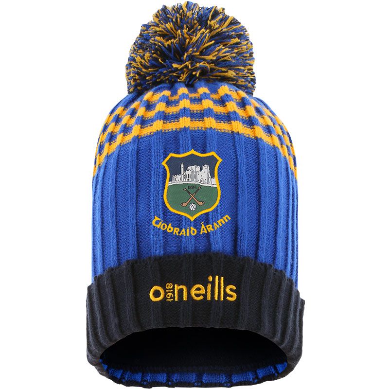 Kid's Royal Tipperary Peak Bobble Hat with County Crest by O’Neills.

