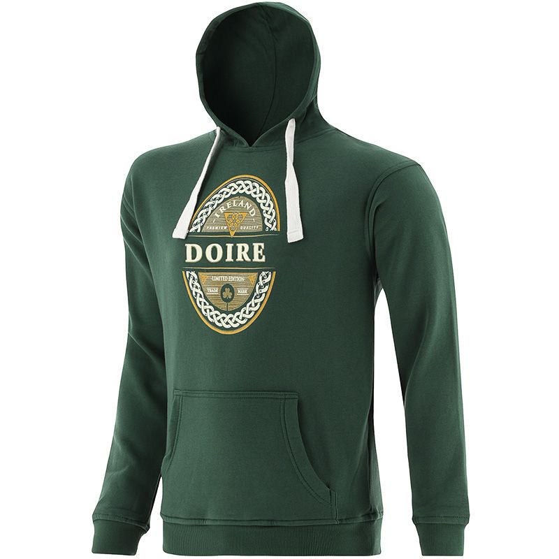 Green Trad Craft Men's Doire Classic Hoodie, with an Irish Celtic knot design from O'Neill's.