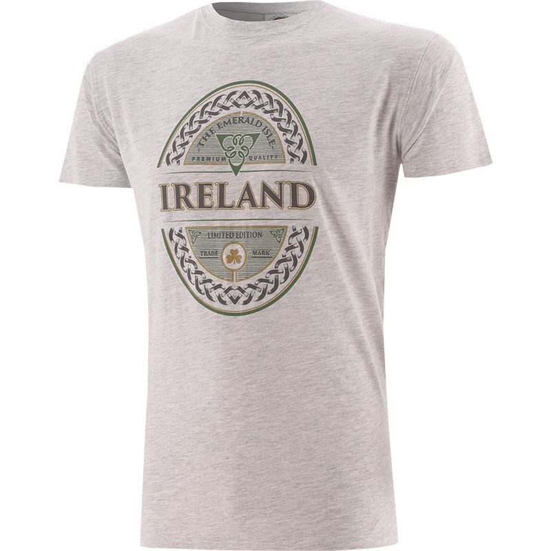 Men's grey Trad Craft  Ireland The Emerald Isle T-Shirt from O'Neills.