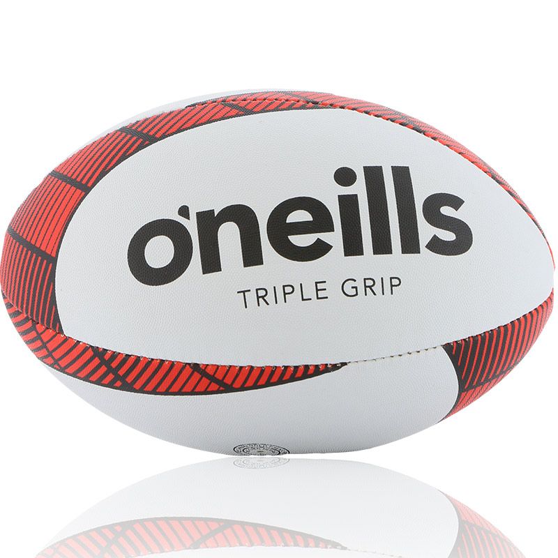 O'Neills Triple Grip Rugby Ball with a durable bladder for air retention