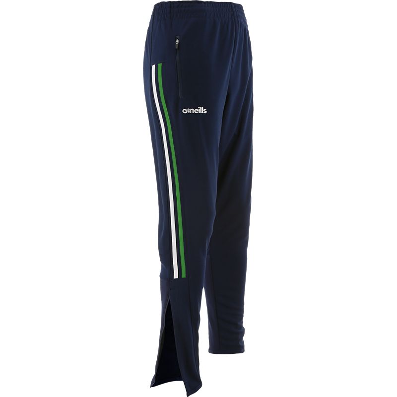 Men's green and white Tuscan squad skinny pants with 2 zip pockets from O'Neills.
