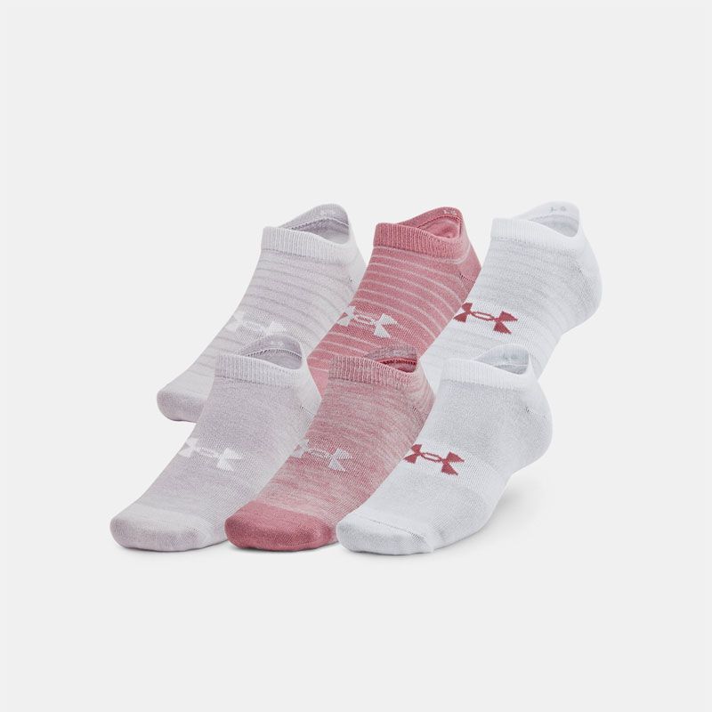 Under Armour pink and grey six pack socks from O'Neills.