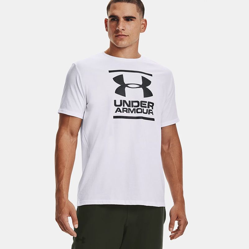 White Under Armour Men's UA GL Foundation Short Sleeve T-Shirt from O'Neill's.