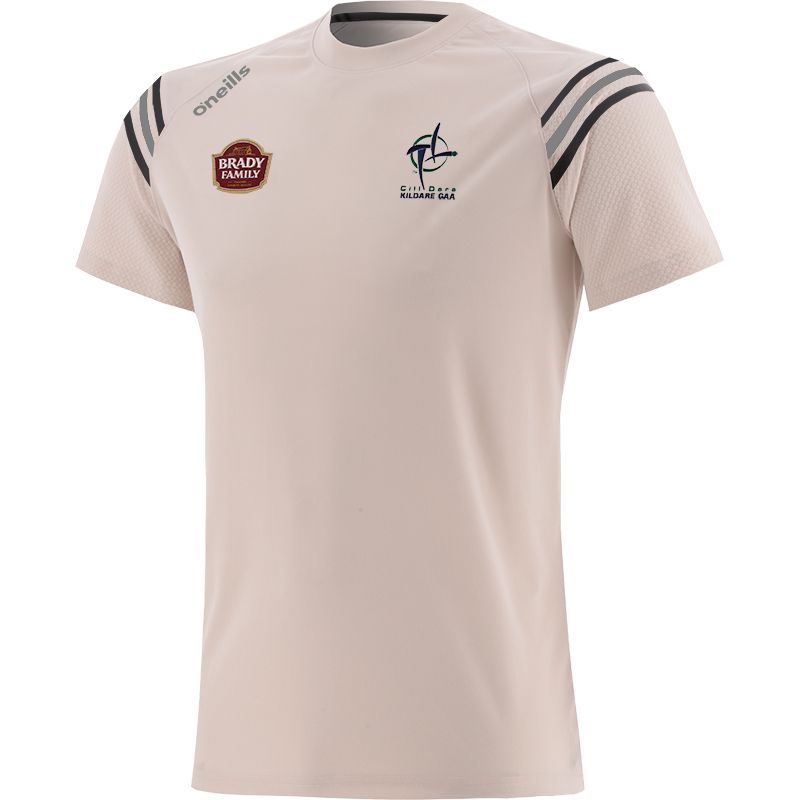 Beige Kids' Kildare GAA T-Shirt with county crest by O’Neills. 
