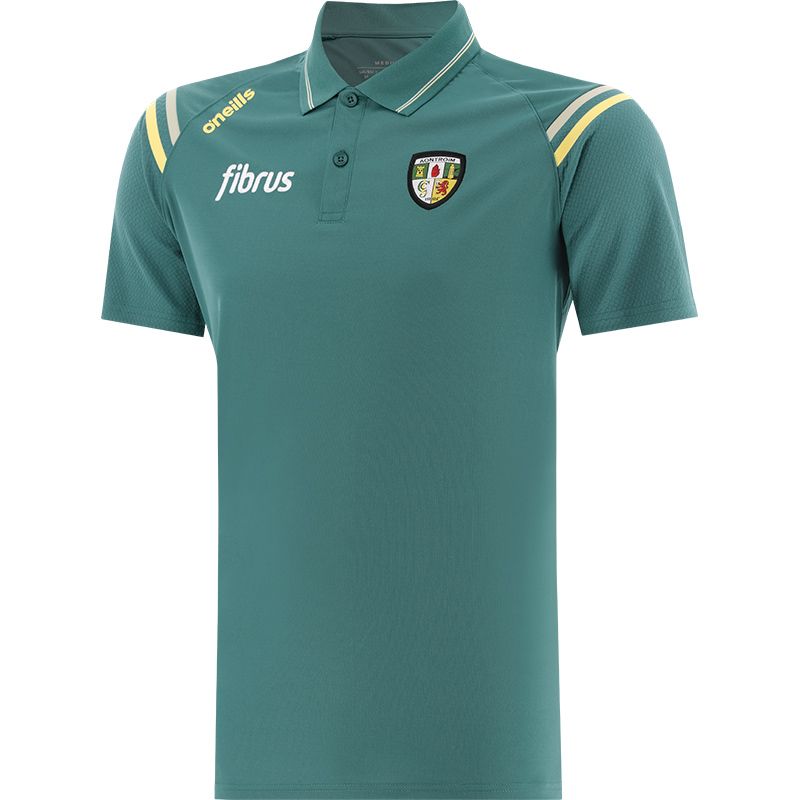 Green Men’s Antrim GAA Polo Shirt with County Crest by O’Neills.

