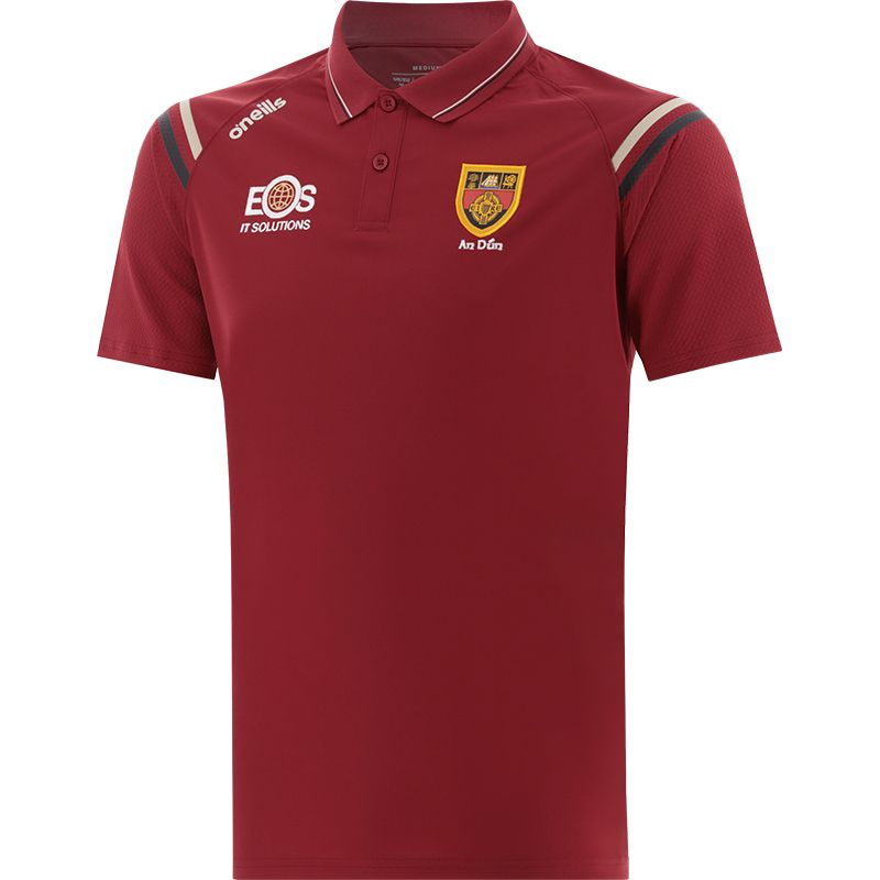 Red Men’s Down GAA Polo Shirt with County Crest by O’Neills.