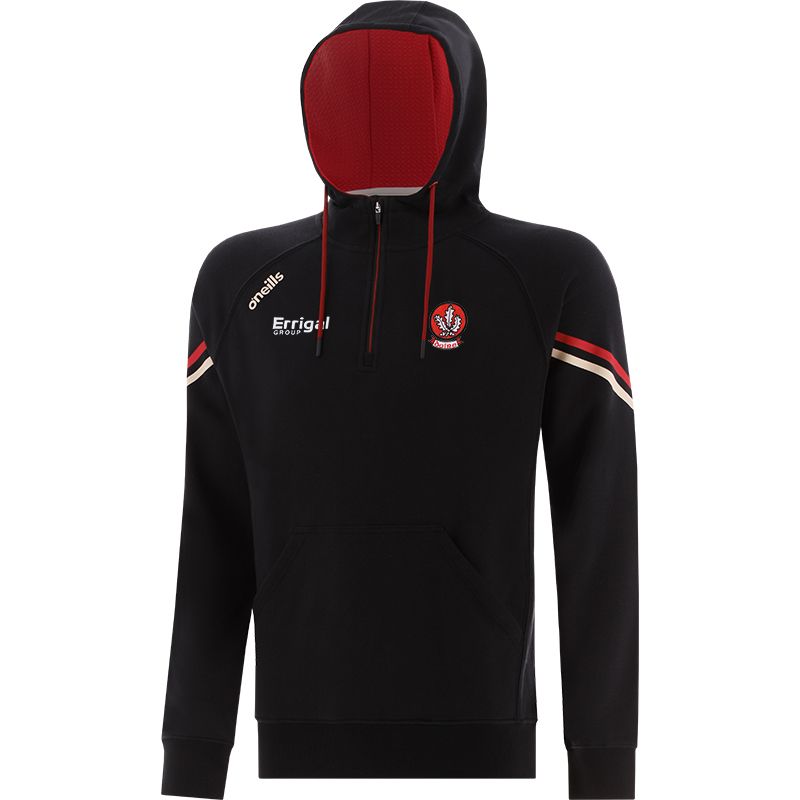 Black Derry GAA Adults Weston half zip hoodie with front pouch pocket by O’Neills.