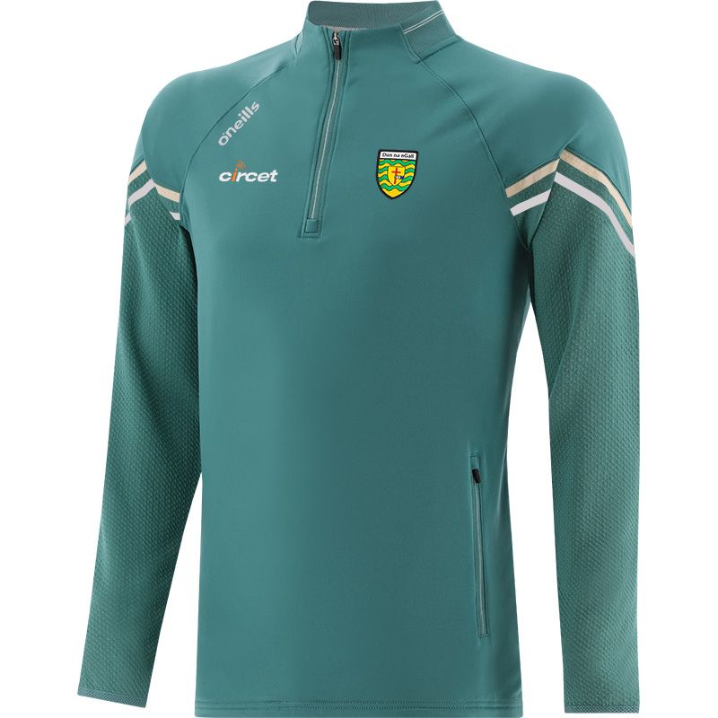 Green Men's Donegal GAA Weston Half Zip Top with zip pockets by O’Neills.