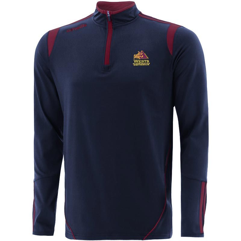 Wests Scarborough Rugby Union Club Kids' Loxton Brushed Half Zip Top