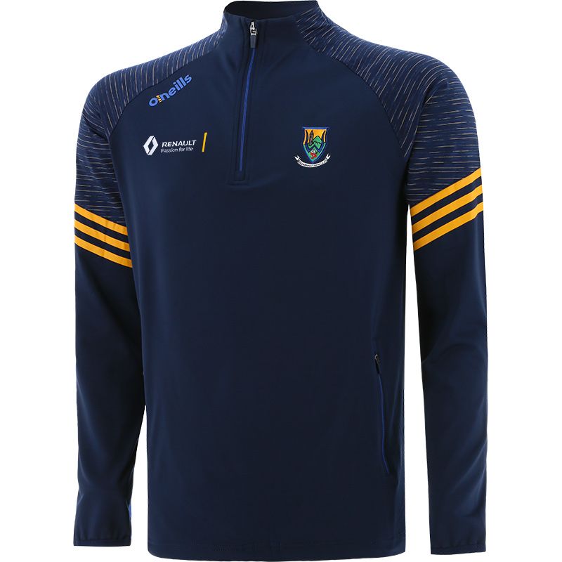Marine, Royal and Amber Harlem Wicklow GAA men's half zip top with zip pockets by O’Neills.