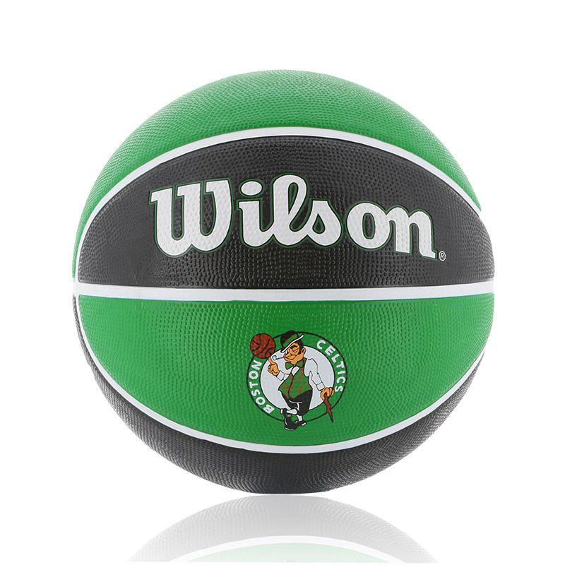green, black and white Wilson Boston Celtics basketball with the team logo displayed on the front cover from O'Neills