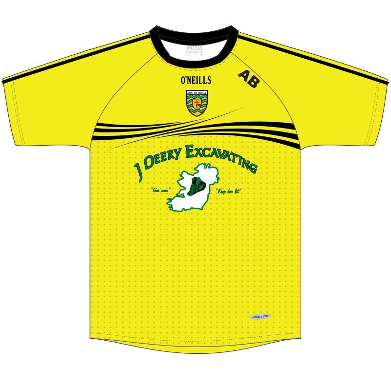 Donegal GFC Boston Flo Yellow Short Sleeve Training Top Kids