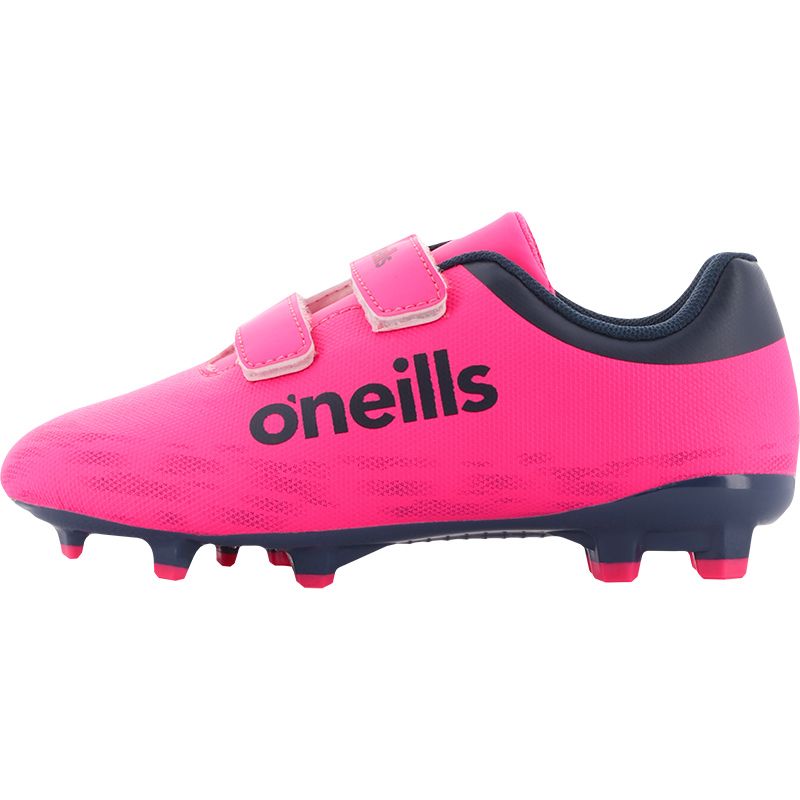 Pink Zenith Kids' Firm Ground Velcro Junior Football Boots from O'Neill's.