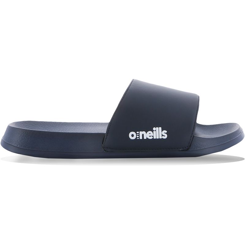 Marine pool sliders with white embossed logo by O’Neills.