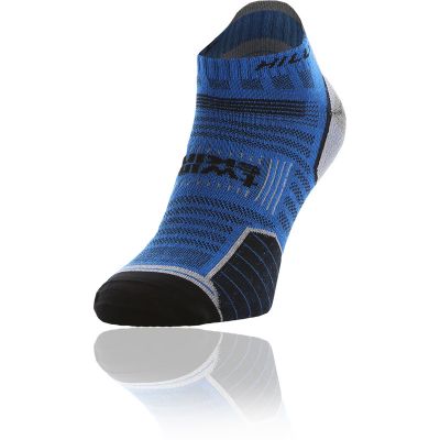 Hilly Unisex Twin Skin Anklet Training Sport Socks in Blue Double Layer Grey 