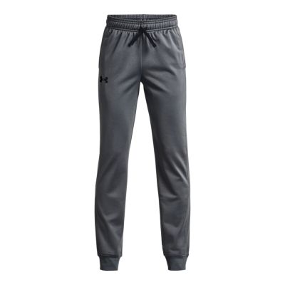 Under Armour Girls Armour Fleece Pant Mod Gray//Onyx White Youth Large