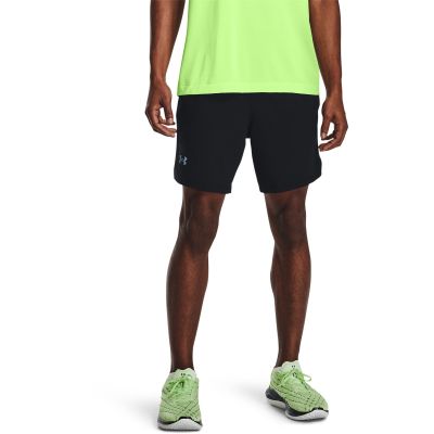 Under Armour Launch 2 in 1 Mens Running Shorts Black Built In Base Layer Short S 