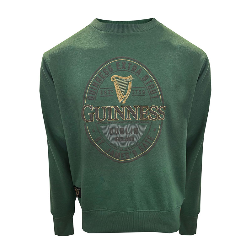 GUINNESSギネスビールダックジャケット刺繍ロゴグランジユニセックスカーキМ Guinness Label Sweatshirt | O'Neills