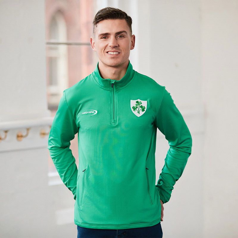 Lansdowne Ireland Quarter Zip Fleece Green | O'Neills