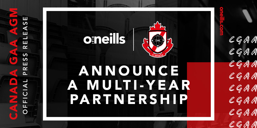 Canada GAA Announce Multi-Year Partnership with O’Neills 