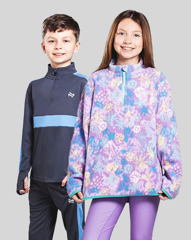 Kids' Half-Zip Tops & Fleeces